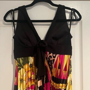 Cache Black and Multicolor Floral Dress